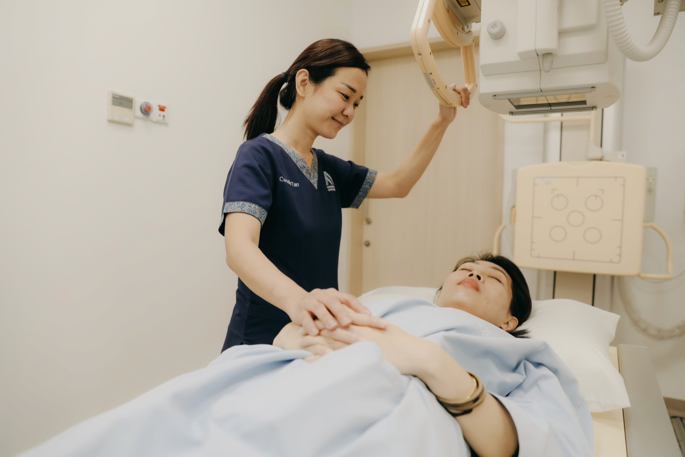 CT simulation scanner used to map the tumour